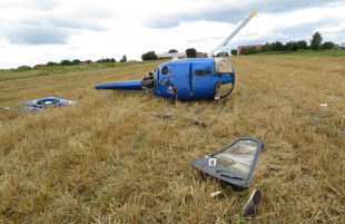 Helikopter rozbity pod Iłżą