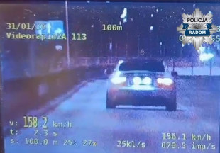 Pędził przez Radom z prędkością prawie 160 km/h 
