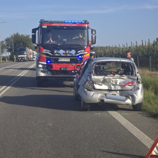Wypadek na DK 50 w Bikówku