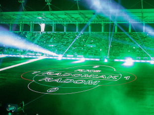 Pierwszy pokaz muzyczno-laserowy na Radomiaku - 25 lutego 2025, mecz z Legią Warszawa 